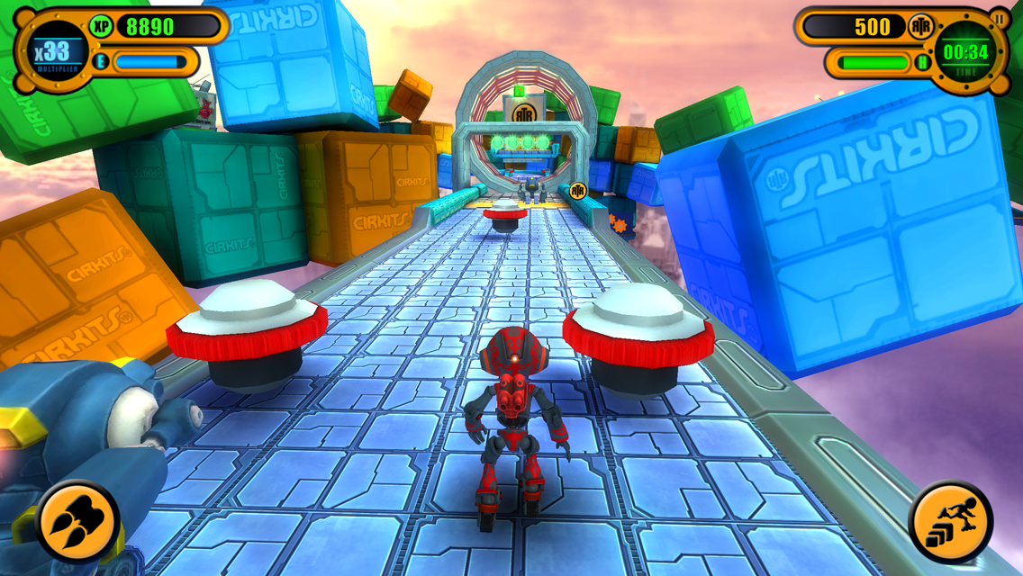 A screenshot of the game taken on iPhone 5 using Gizmo Dark Robot
